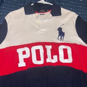 Polo Ralph Lauren Red and Navy Polo Shirt